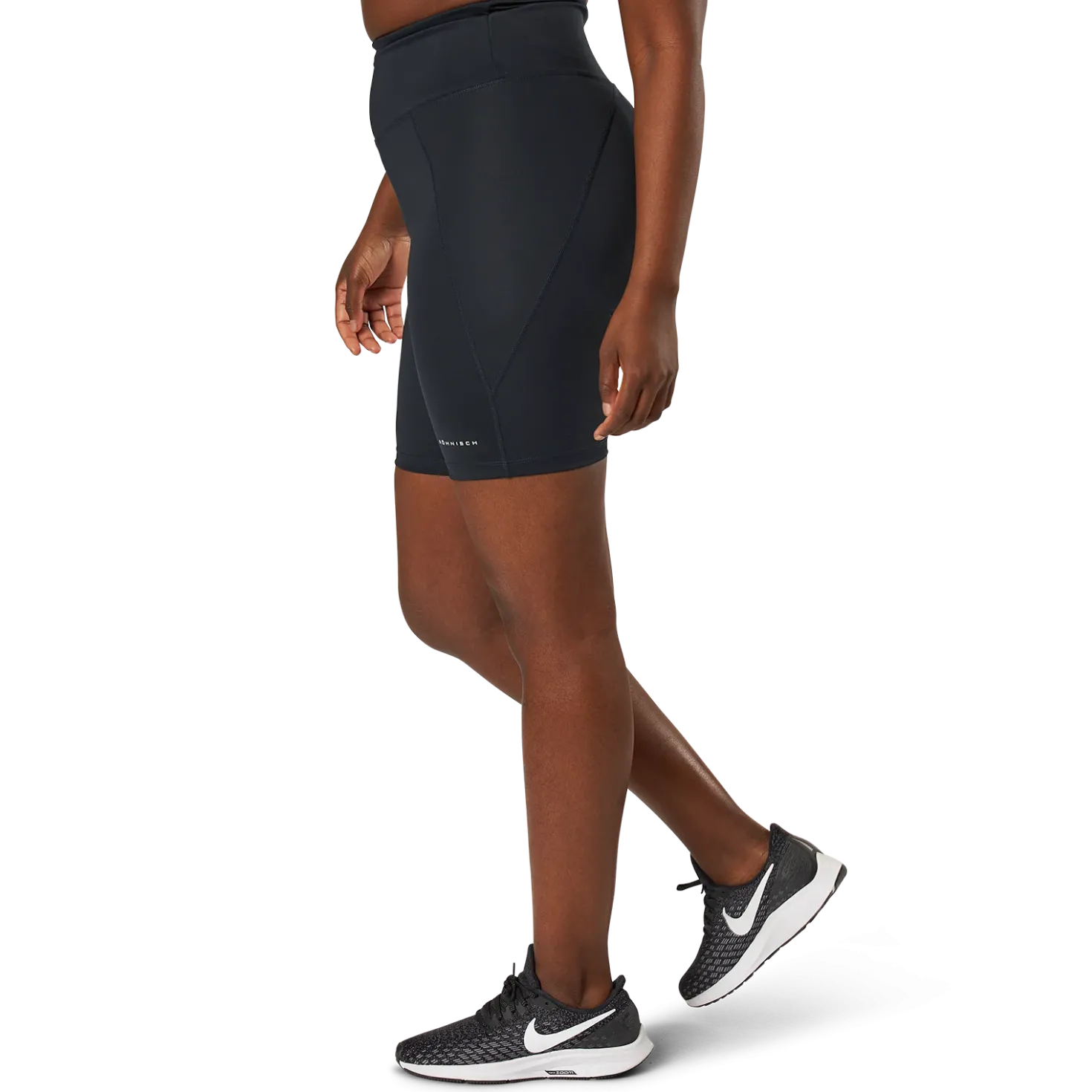 Flattering High Waist Bike Tig Black