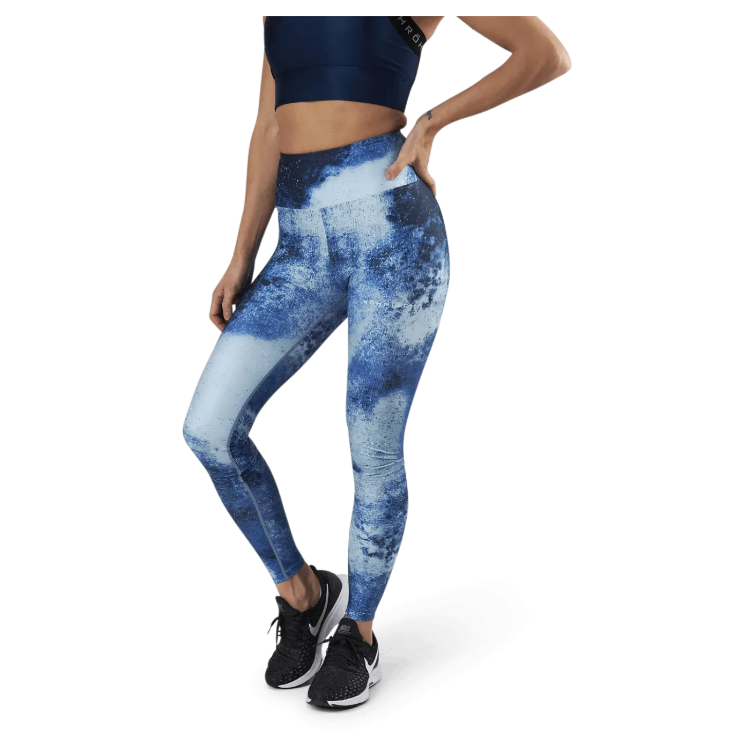 Flattering Keira Printed Tights Blue