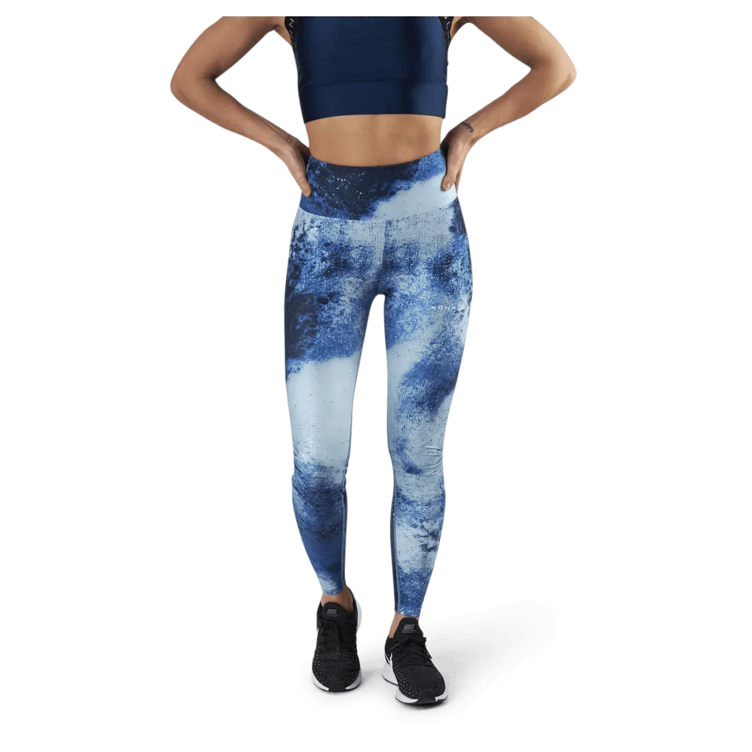 Flattering Keira Printed Tights Blue