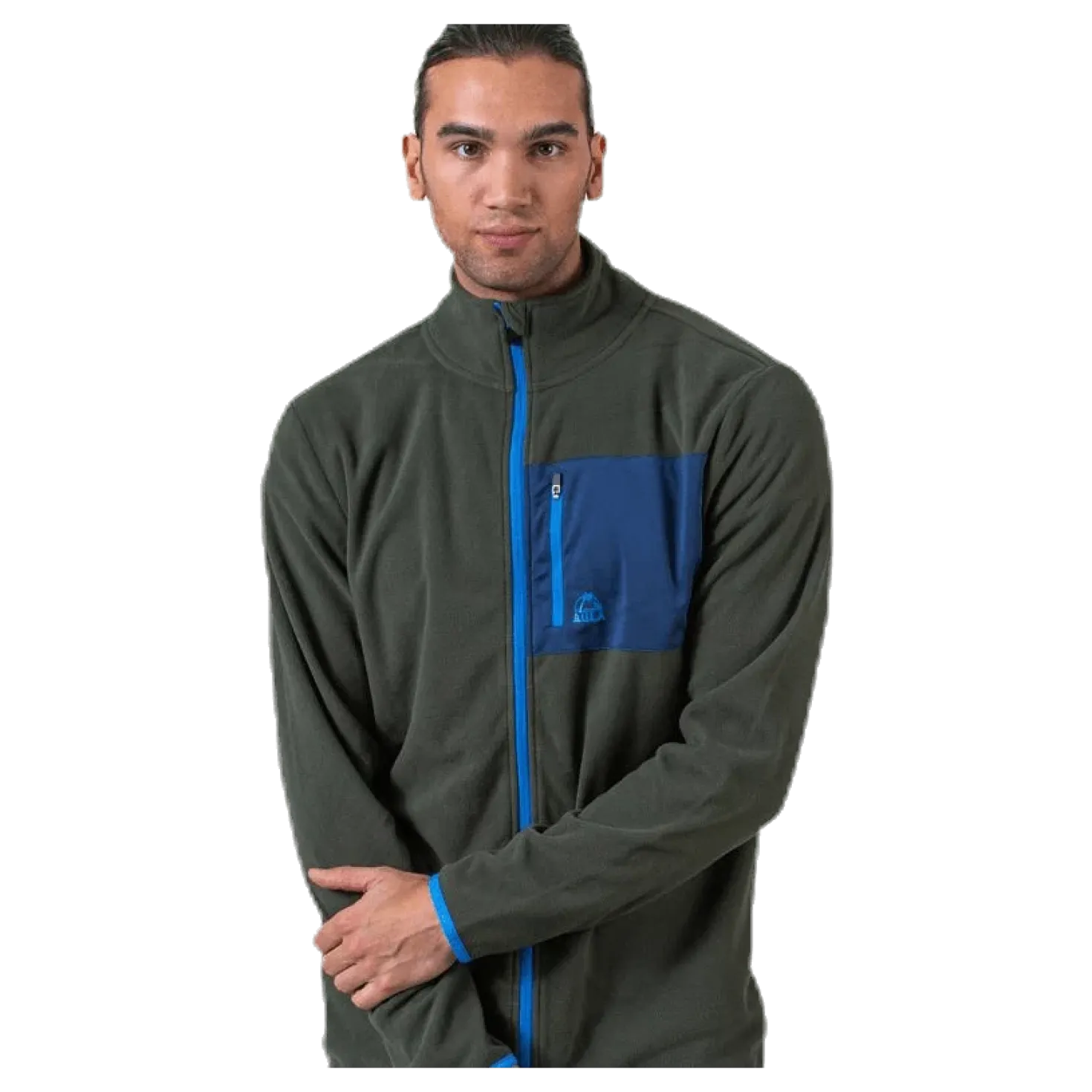 Fleece Jacket Olive green/Blue