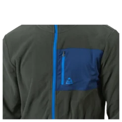 Fleece Jacket Olive green/Blue
