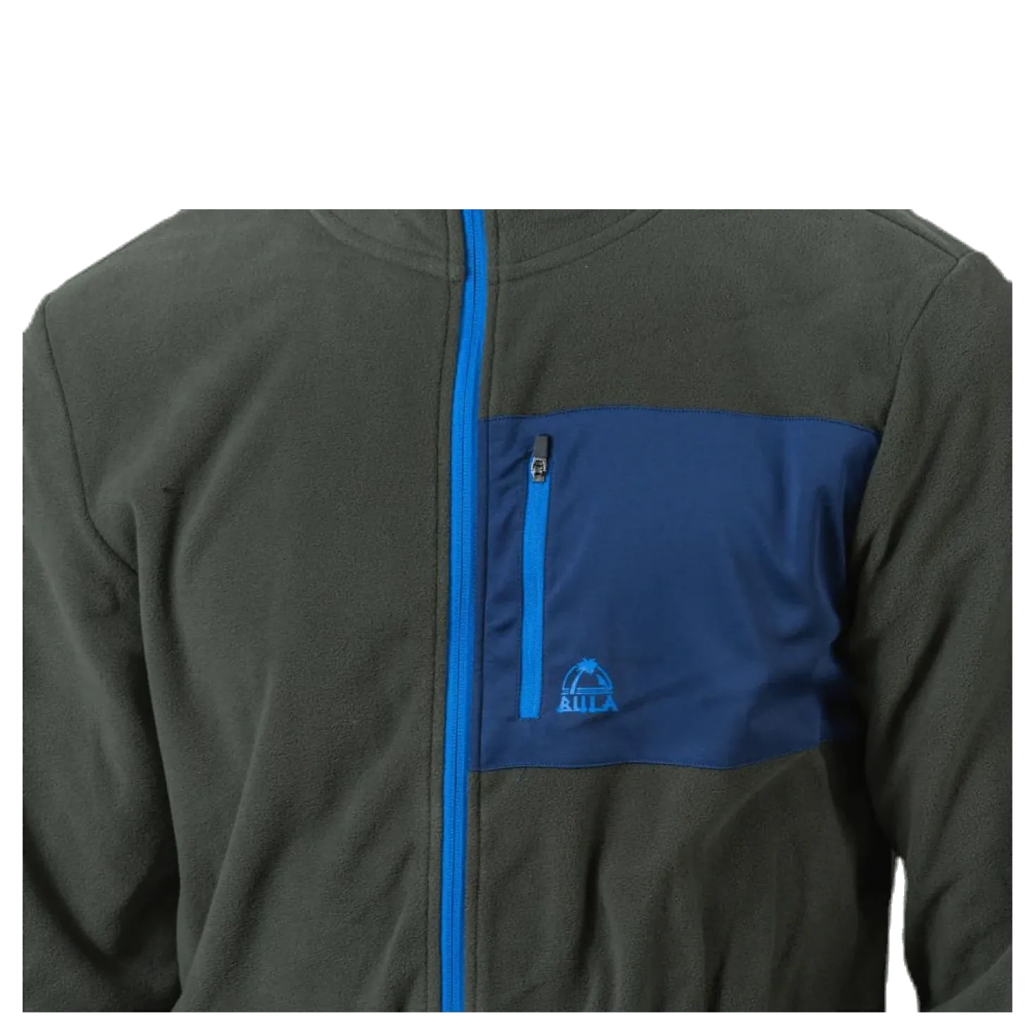 Fleece Jacket Olive green/Blue