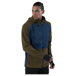Fleece Zip Hood Blue/Green