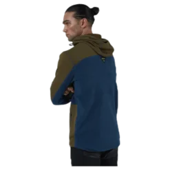 Fleece Zip Hood Blue/Green