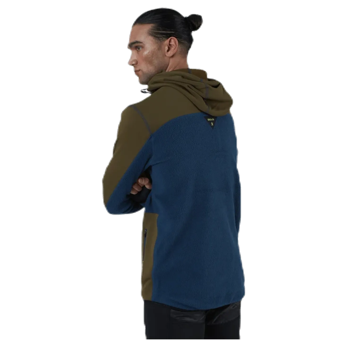 Fleece Zip Hood Blue/Green