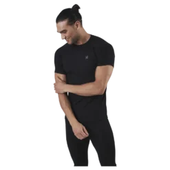 Floki Short Sleeve Slim Fit 100% Merino Wool Black