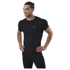 Floki Short Sleeve Slim Fit 100% Merino Wool Black