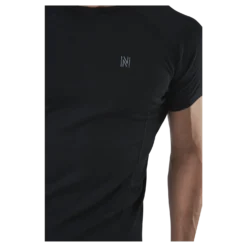 Floki Short Sleeve Slim Fit 100% Merino Wool Black
