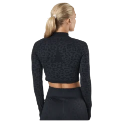 Formknit Seamless Cropped 1/4 Puma Black-leopard Print