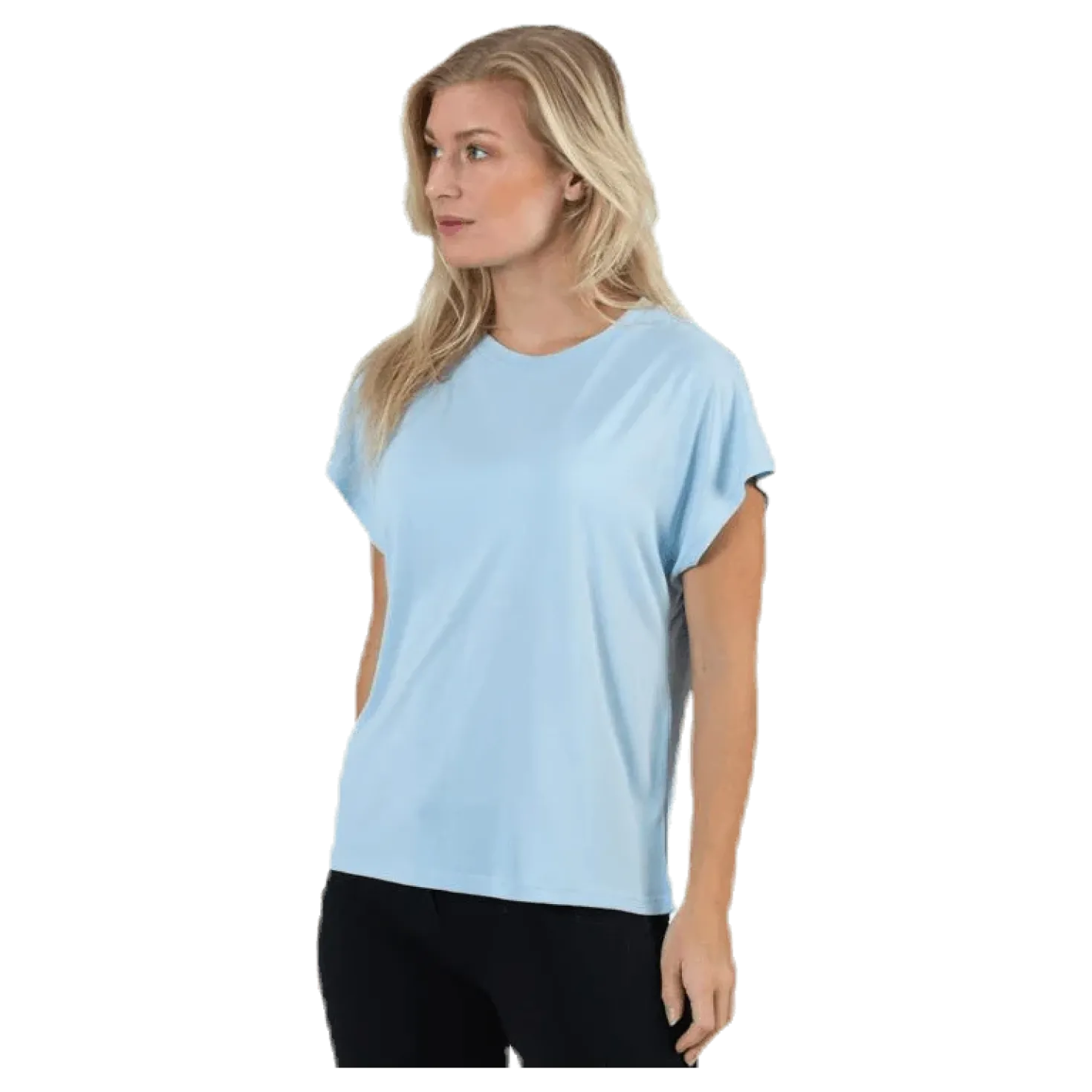 Free Life S/S O-Neck Top Jrs Blue