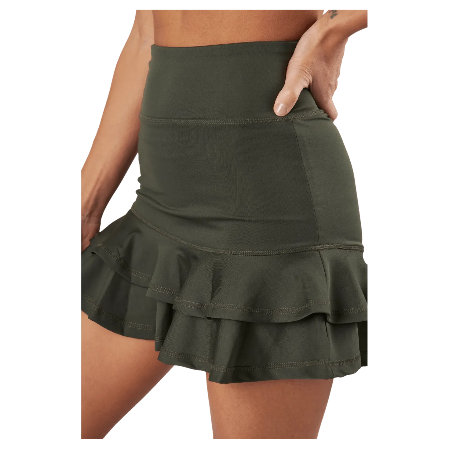 Frida Frill Skirt Army