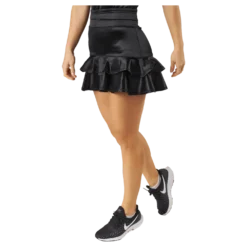 Frida Frill Skirt Black Metallic