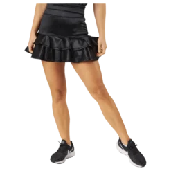 Frida Frill Skirt Black Metallic
