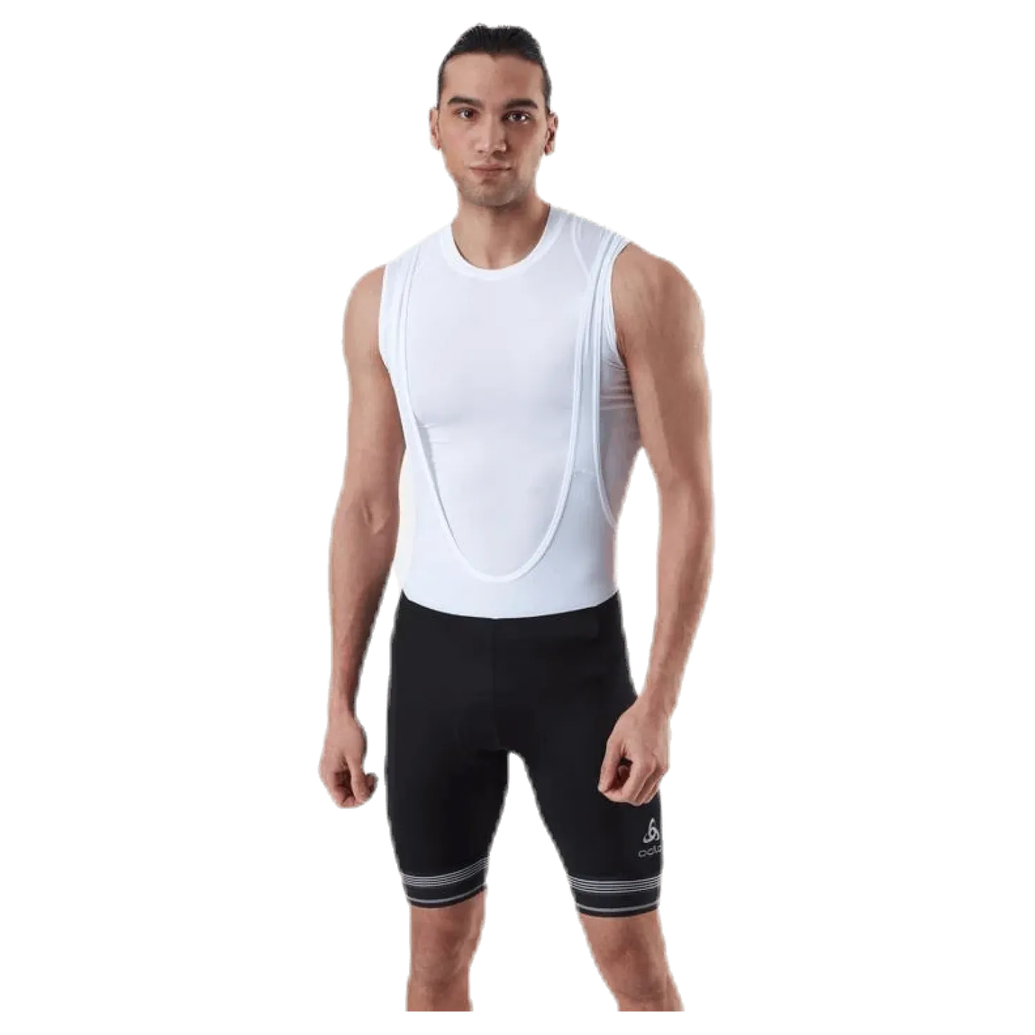 Fujin Tights Short Suspenders Bib White/Black