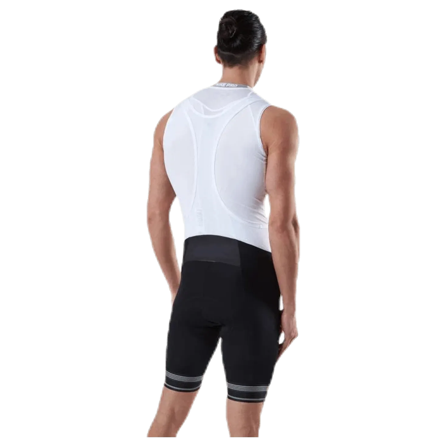 Fujin Tights Short Suspenders Bib White/Black