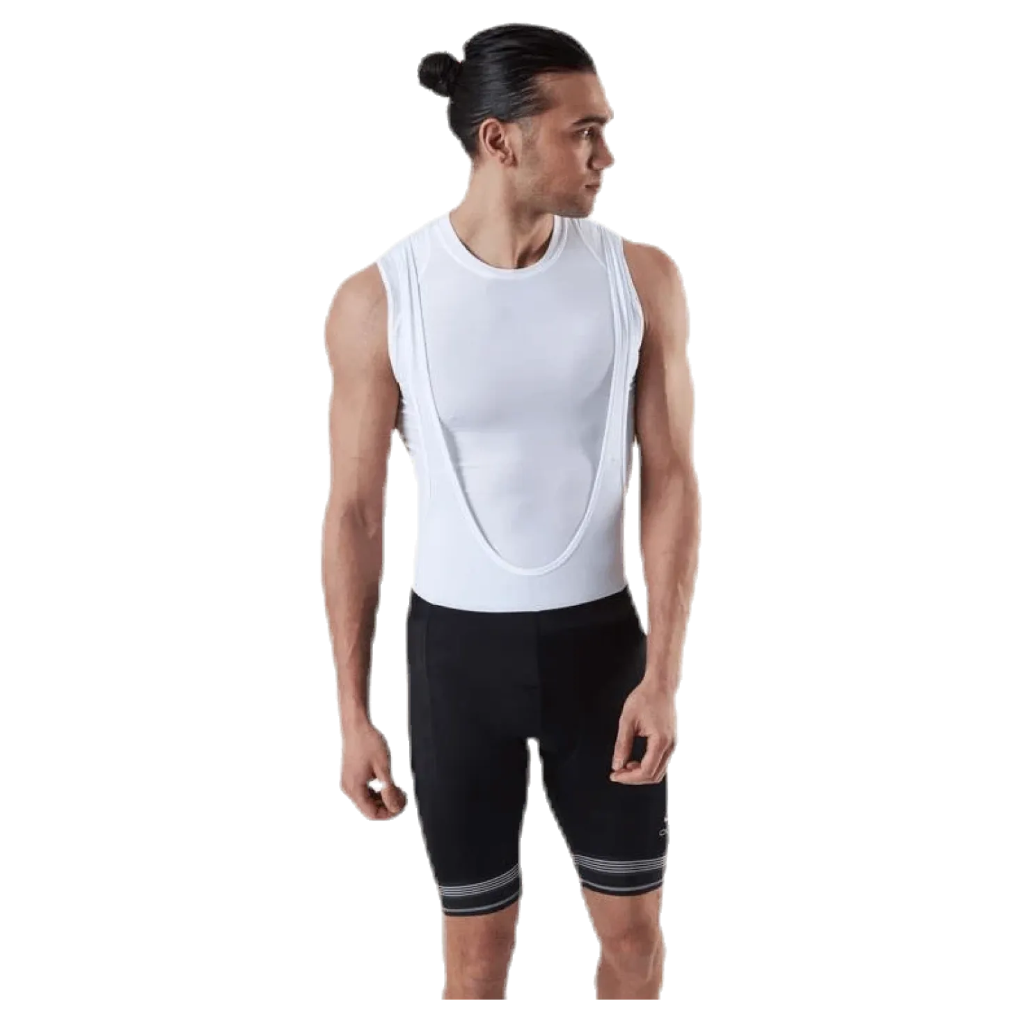 Fujin Tights Short Suspenders Bib White/Black