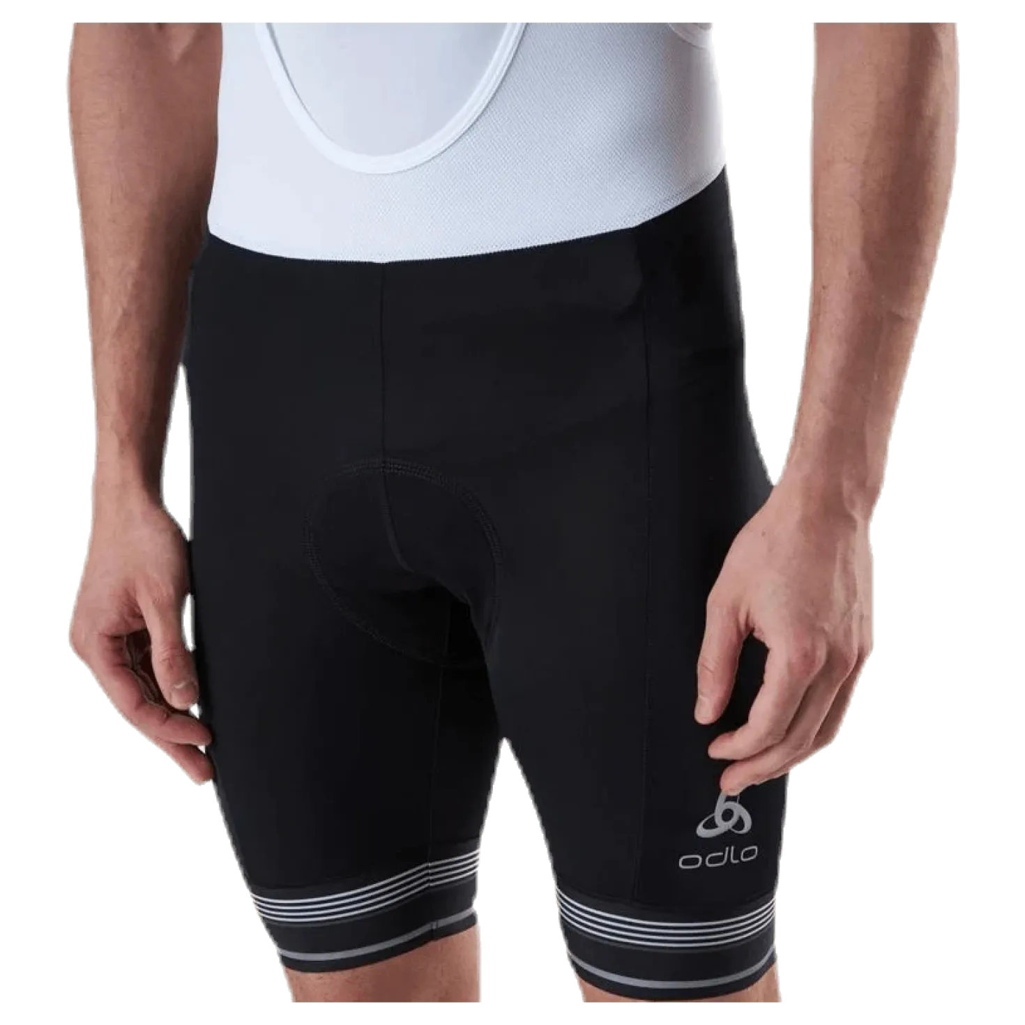 Fujin Tights Short Suspenders Bib White/Black