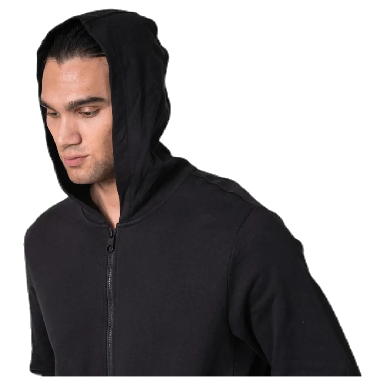 Full Zip Hooded Jacket Black