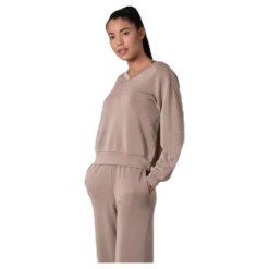 Gaia L/S V-Neck Top Swt White
