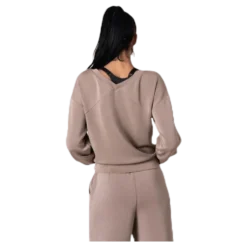 Gaia L/S V-Neck Top Swt White