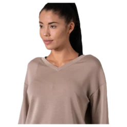 Gaia L/S V-Neck Top Swt White