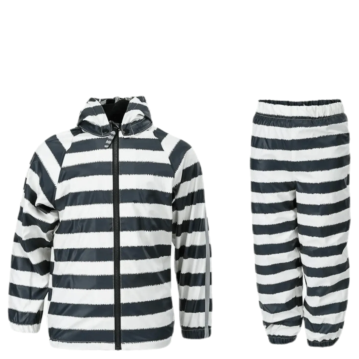 Gary Fleece Rain Set White/Black