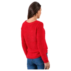 Geena Xo L/S Pullover Knt Red