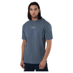 Geo Box Fit Ss Tee Blue