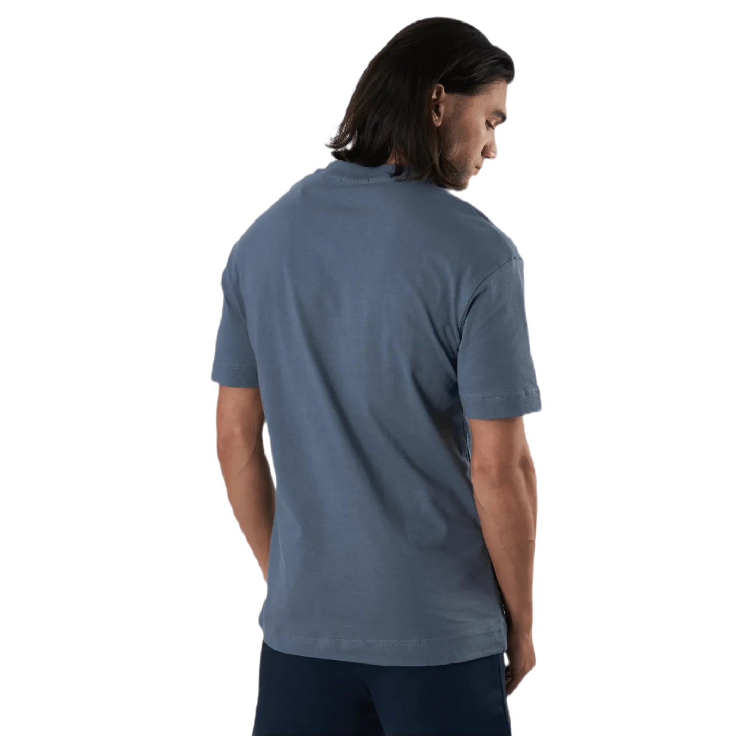 Geo Box Fit Ss Tee Blue