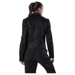 Gerry Faux Suede Biker Otw Black