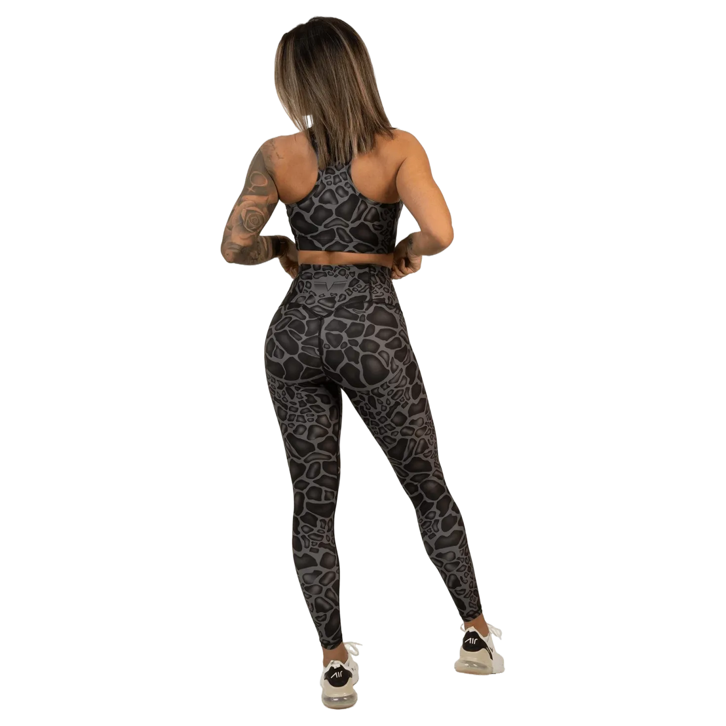 Giraffe Black Sports Bra Dark Grey