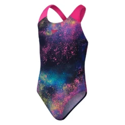 Girls Digital Allover Splashba Black/pink