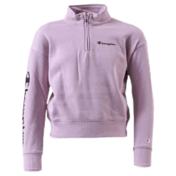 Girls Half Zip Sweatshirt Pink