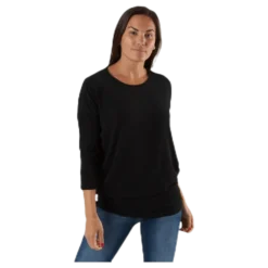 Glamour 3/4 Top Jrs Black