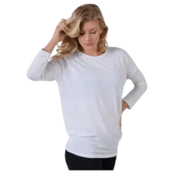 Glamour 3/4 Top Jrs White