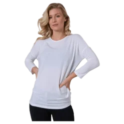 Glamour 3/4 Top Jrs White