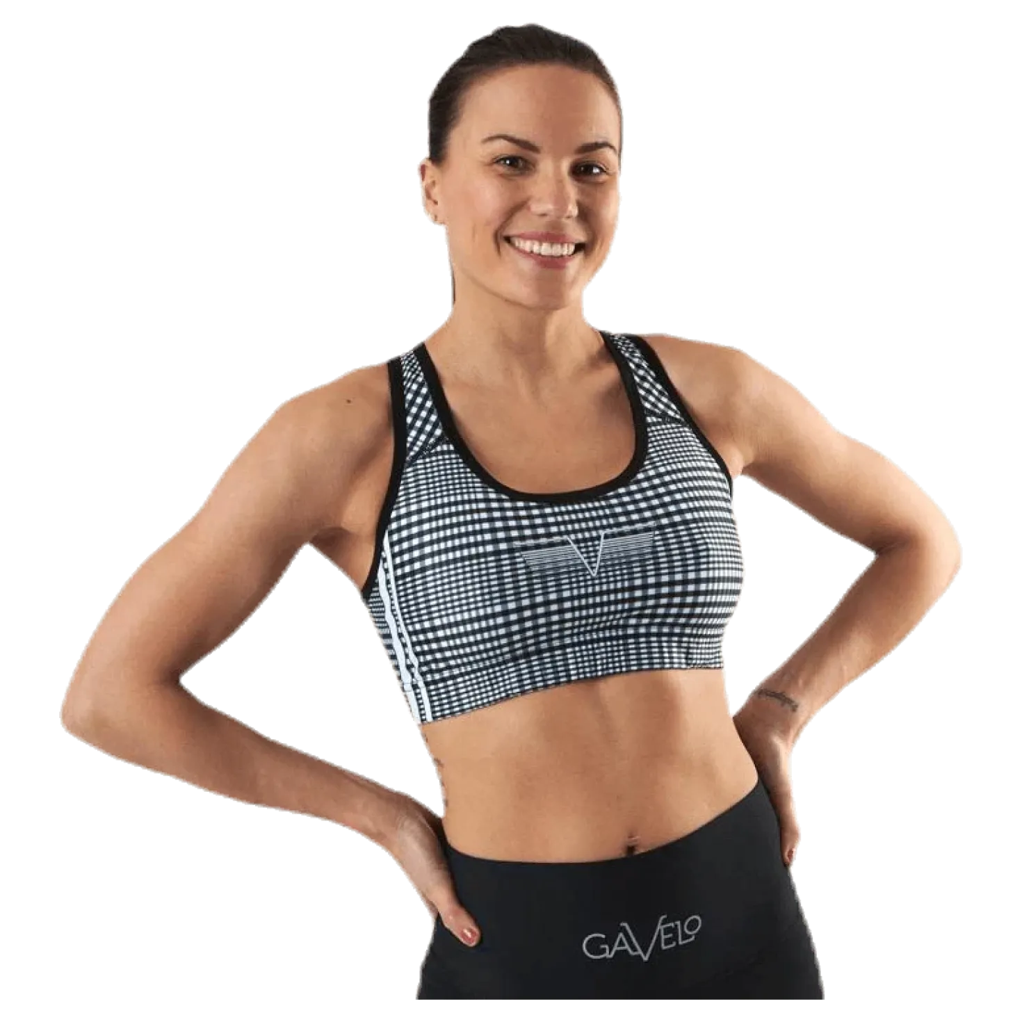 GLNCHCK 1 Sports Bra White/Black