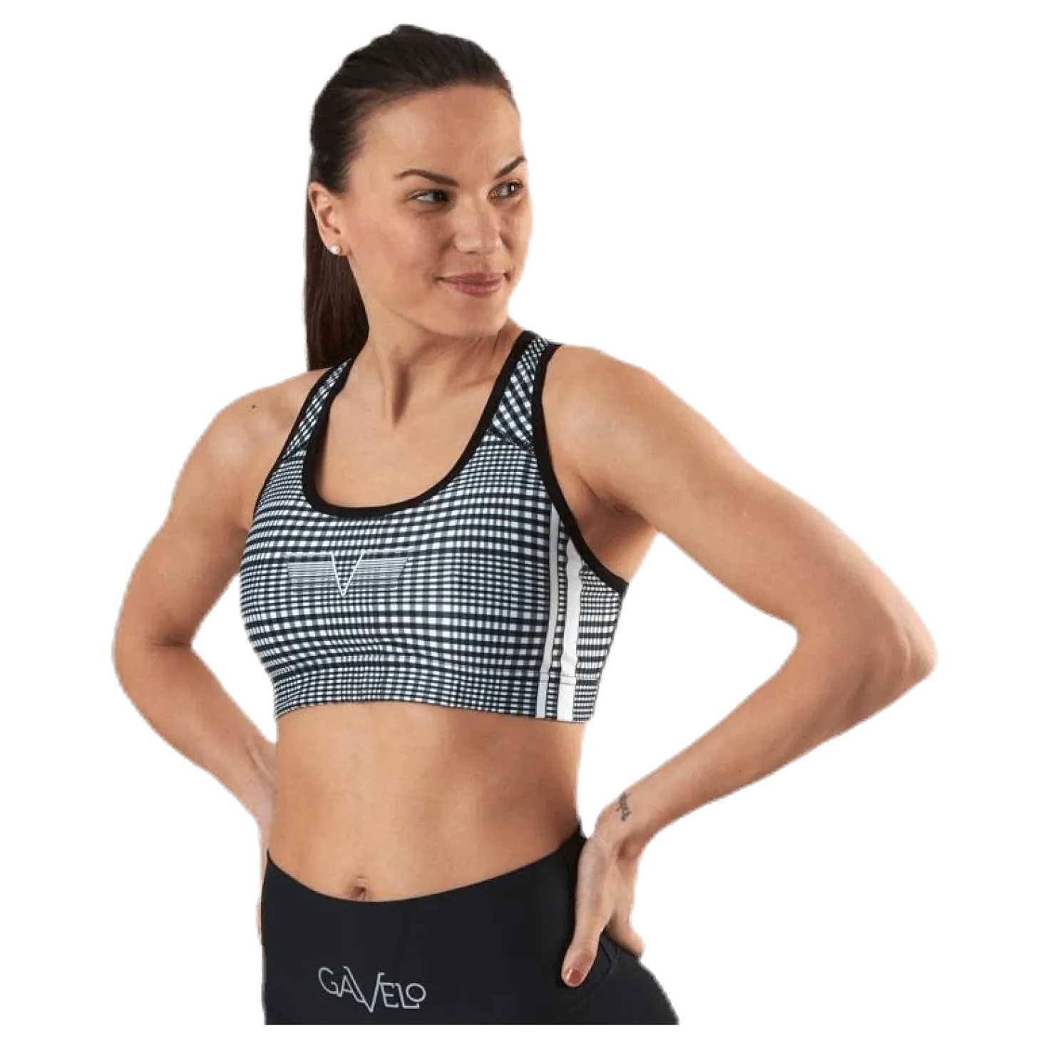 GLNCHCK 1 Sports Bra White/Black