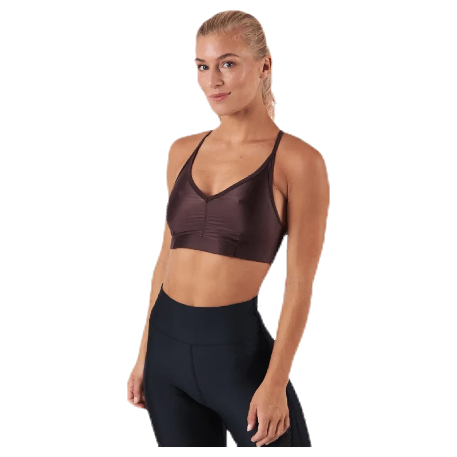 Gloss Bra Top Brown