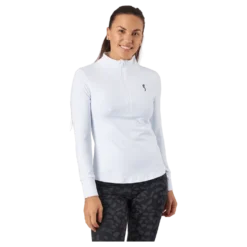 Half Zip Sweater White