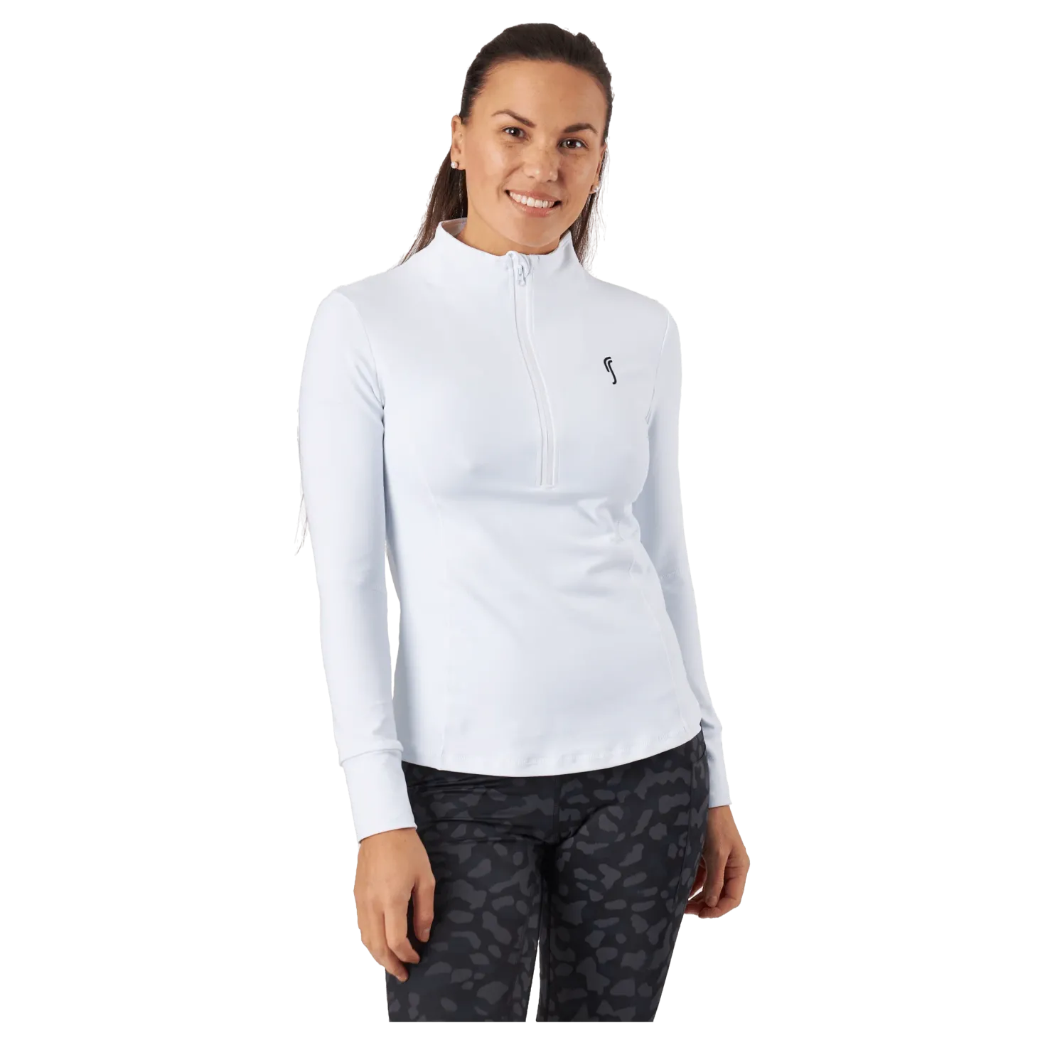 Half Zip Sweater White