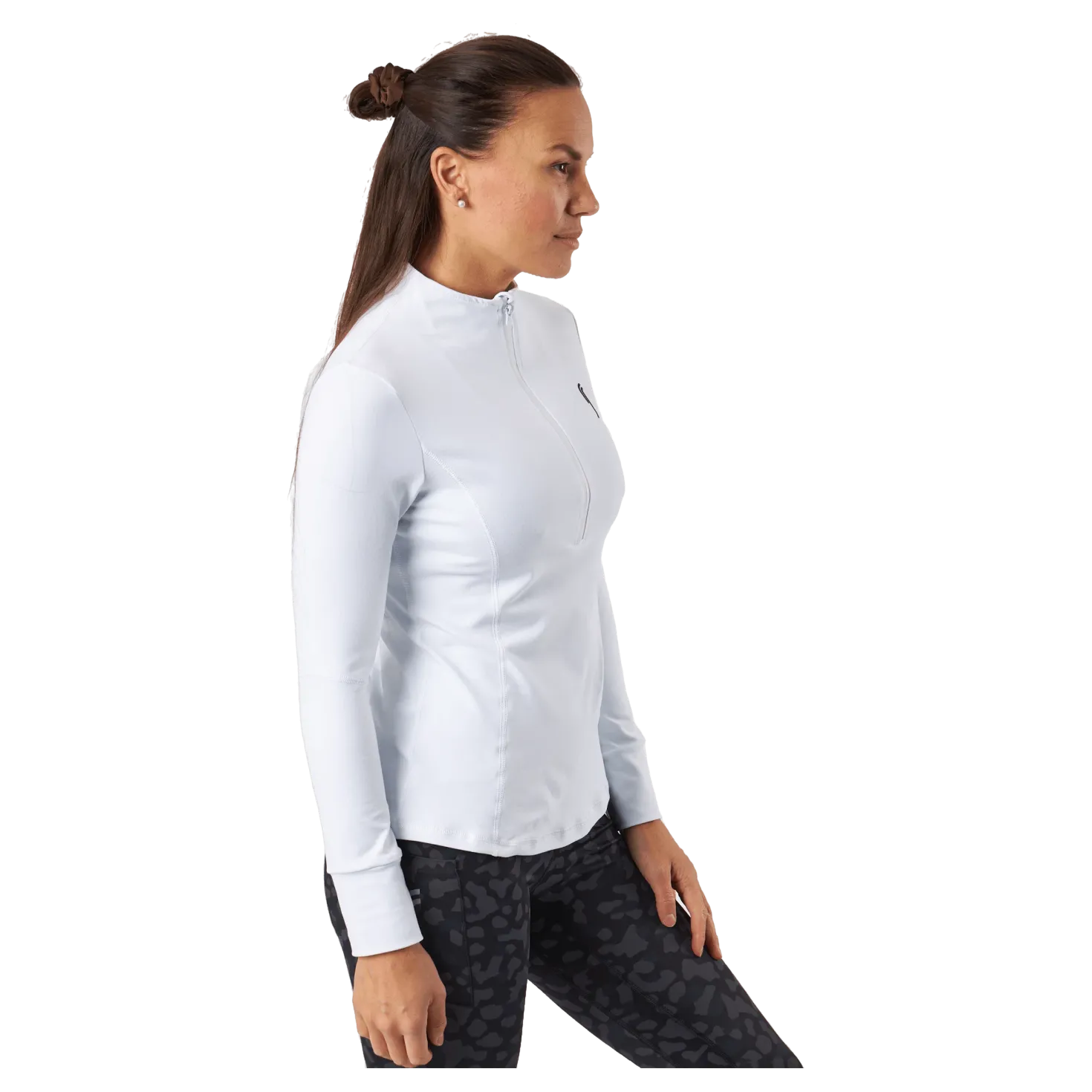 Half Zip Sweater White
