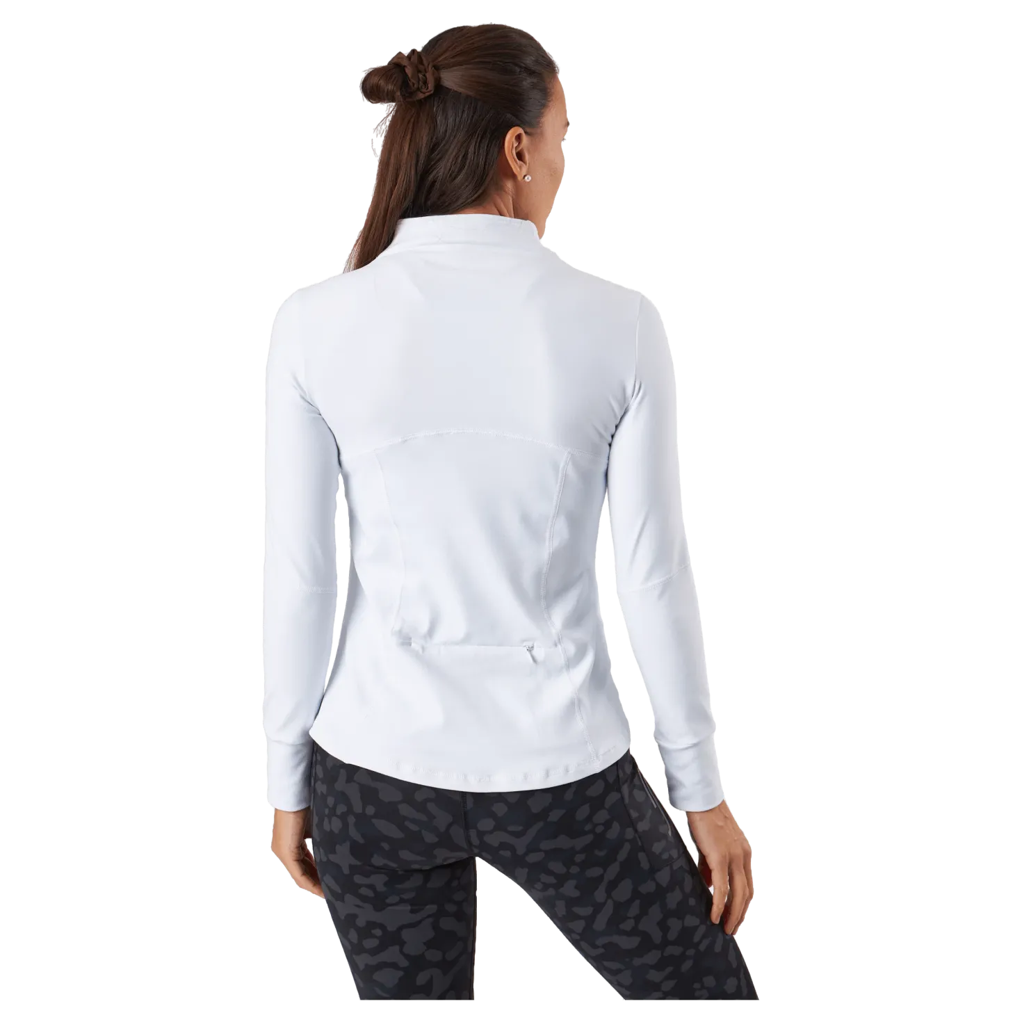 Half Zip Sweater White