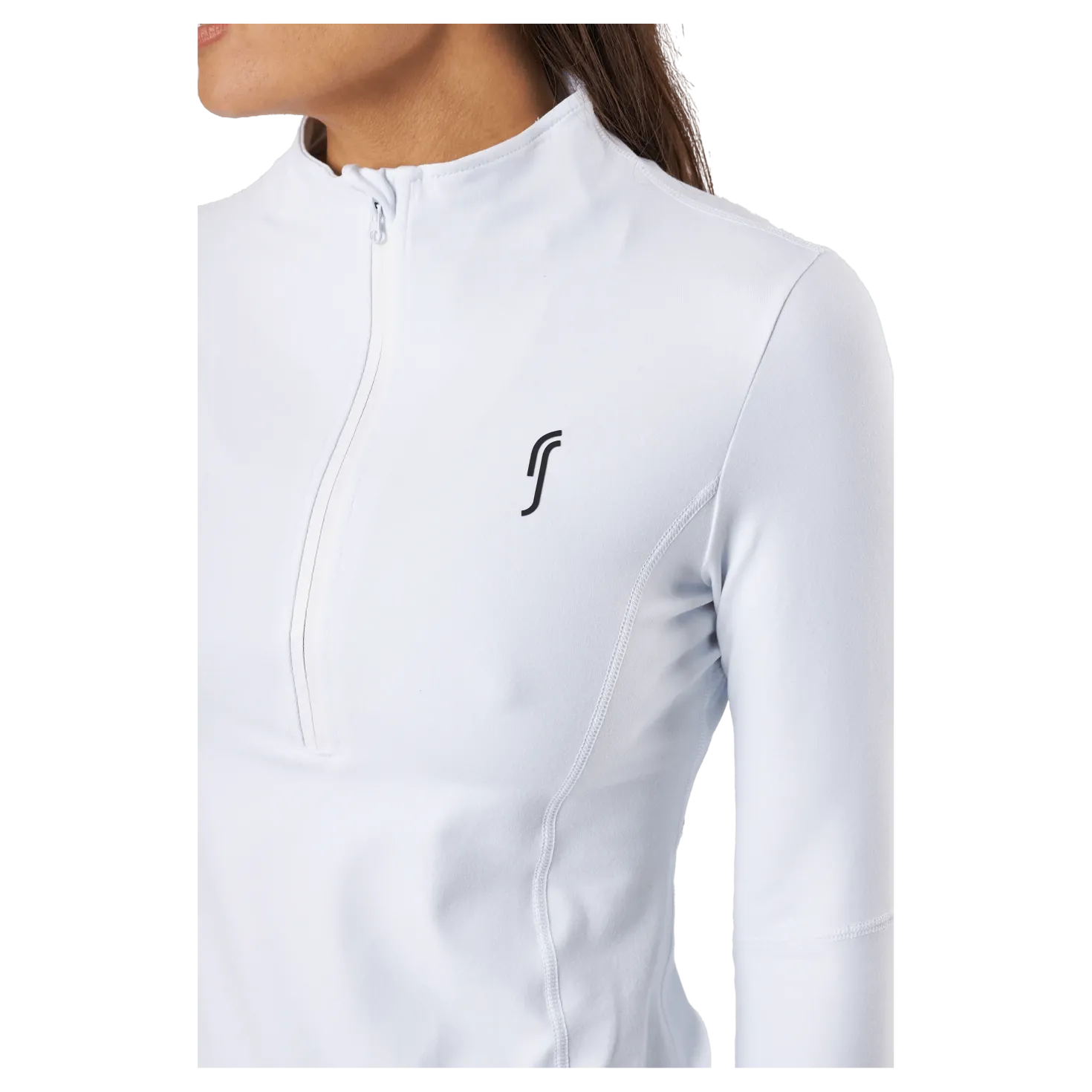 Half Zip Sweater White