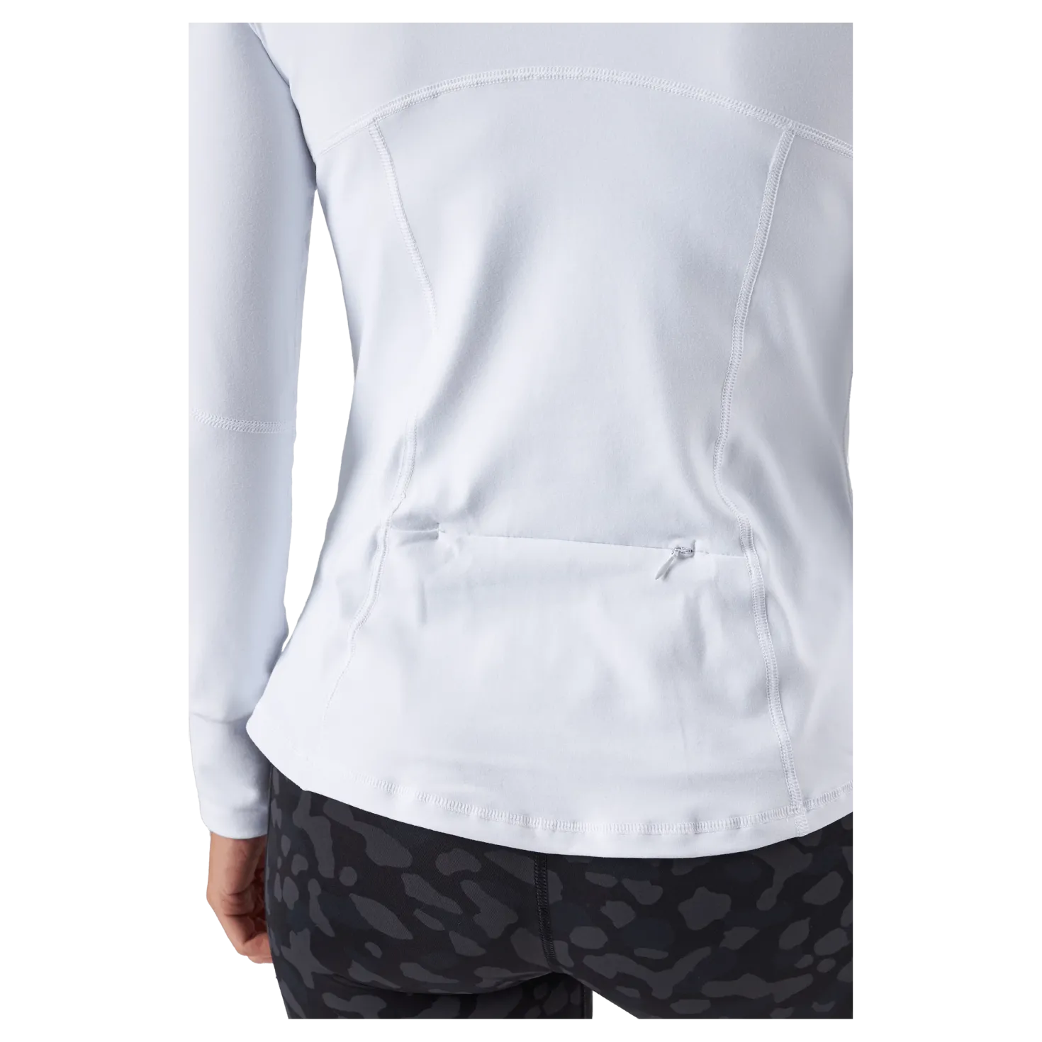 Half Zip Sweater White