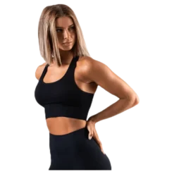 Hatha Seamless Crop Top Black