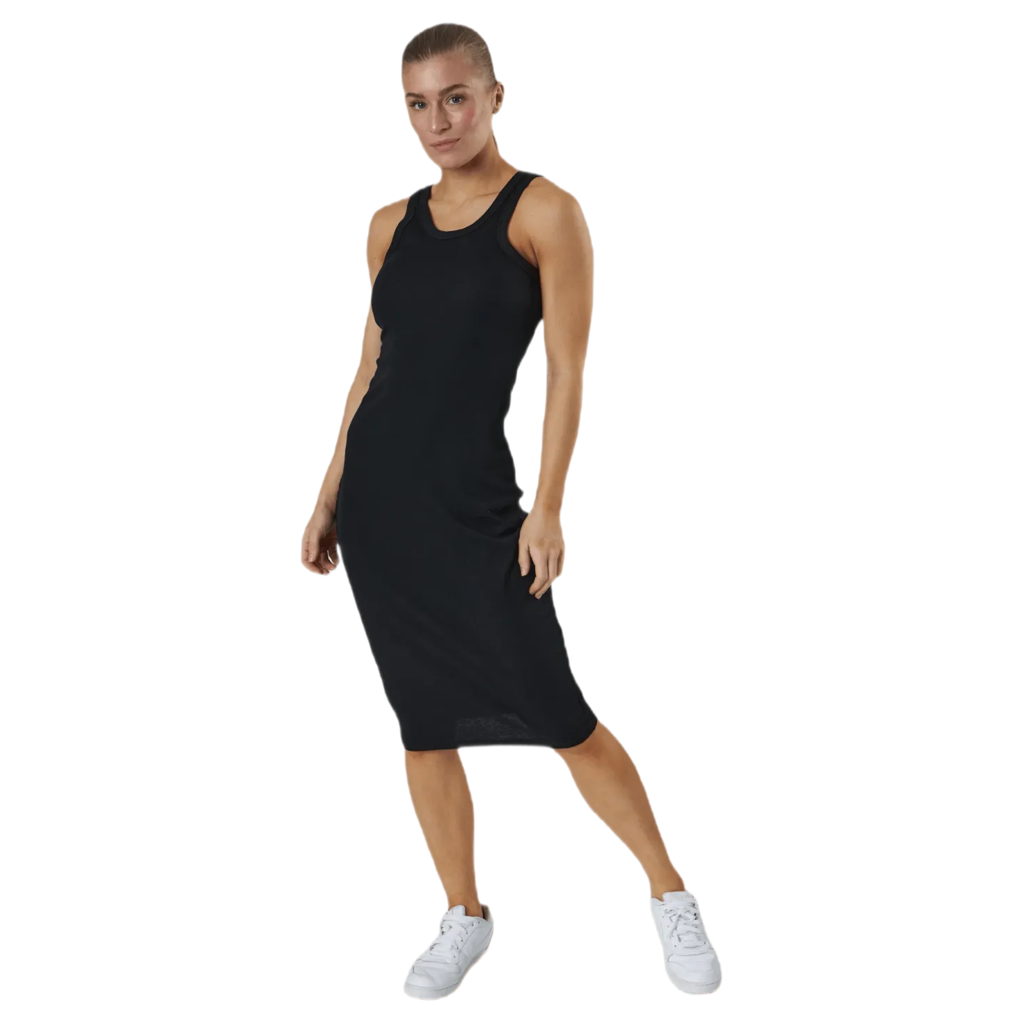 Hazel Rib Tank Dress Black