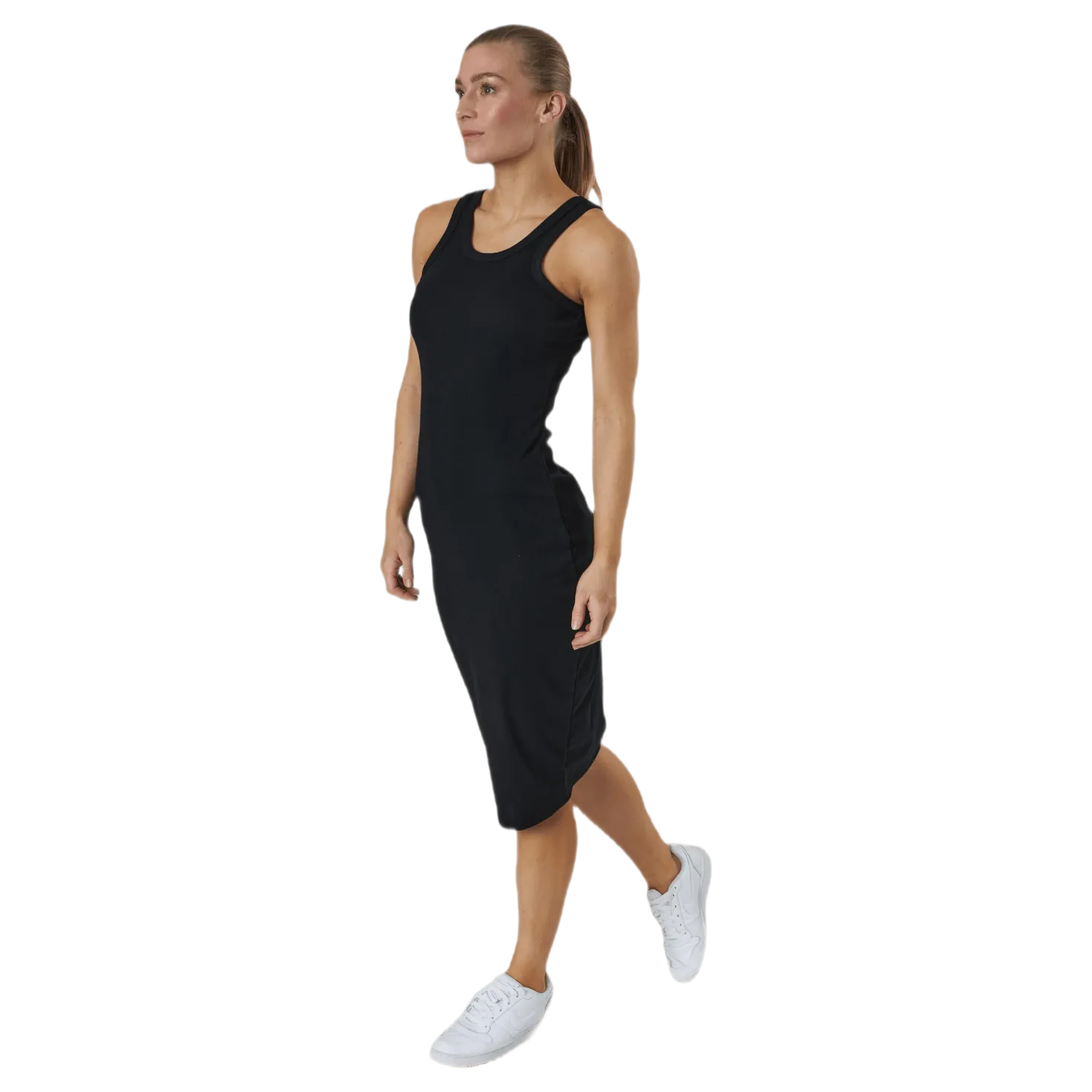 Hazel Rib Tank Dress Black