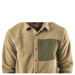 Heart Fleece Shirt Beige