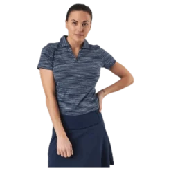Heather Slub Polo Blue